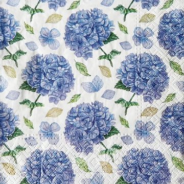 Ubrousek na decoupage - vzor 0784 hortenzie fialové květy