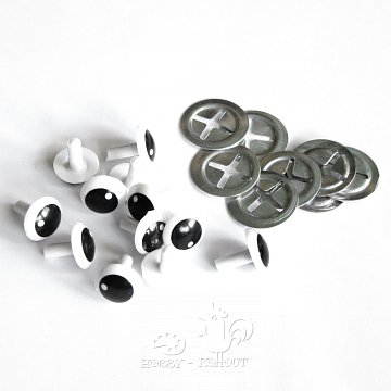 Oči bezpečnostní kulaté bílé 13 mm / 2 ks