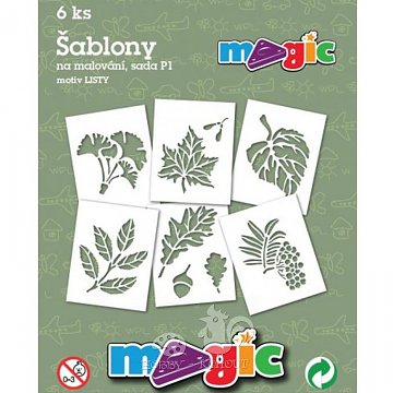 Šablony papírové - 6 ks Listy