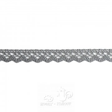 Stuha krajková&nbsp;šedá&nbsp;1,7 cm / 1 m&nbsp;