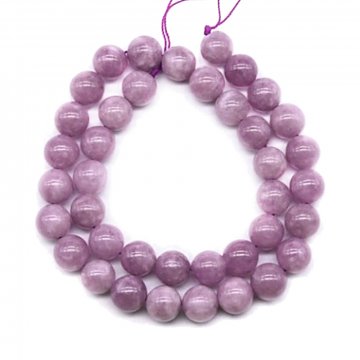 Minerály korálky 8 mm - chalcedon fialový 22 ks