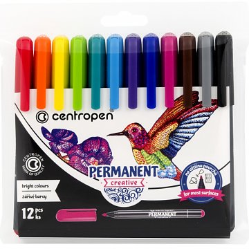 Popisovače fixy permanentní sada 12 ks