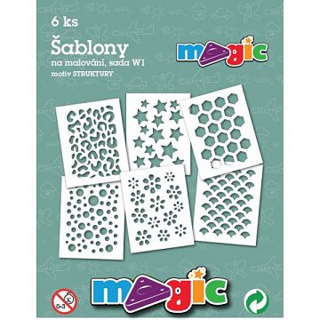 Šablony papírové - 6 ks Struktura mix