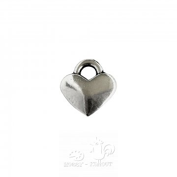 Kovový přívěsek - srdíčko malé 7x8mm