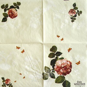 Ubrousek na decoupage - vzor 0223 růže