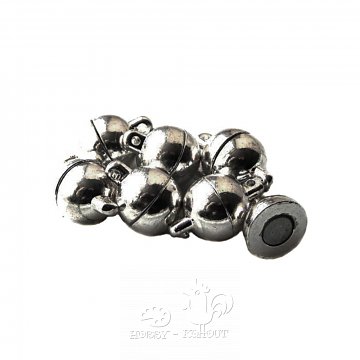 Magnetické zapínání střední 8 mm, barva platina