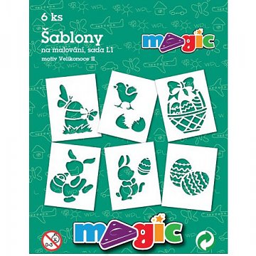 Šablony papírové - 6 ks Velikonoce
