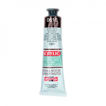 Akrylová barva 40 ml hnědá tm.