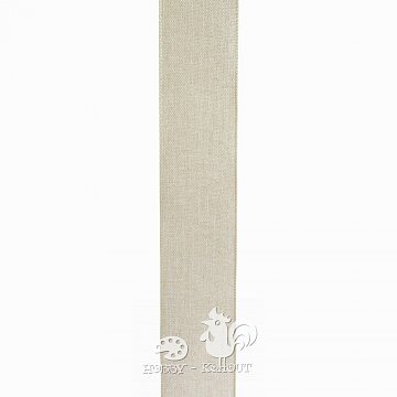 Bavlněná stuha š. 2,5 cm - přírodní 1 m