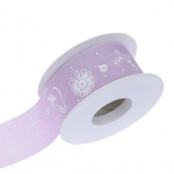 Jarní stuha š. 4 cm - fialová sv. 1 m