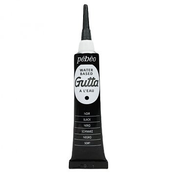 Kontury na hedvábí a textil Setasilk 20 ml - černá