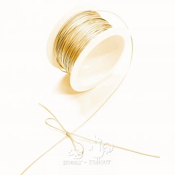 Prýmek šňůrka 1,5 mm - zlatá 5 m