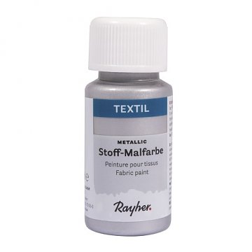 Barvy nezažehlovací na textil a sítotisk - stříbrná metalická 50 ml