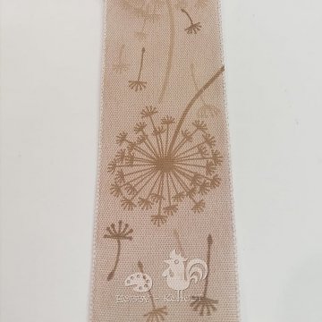 Kytky stuha pampeliška š. 4 cm - hnědá sv. 1 m