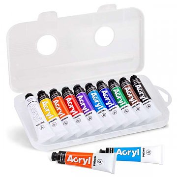 Akrylové barvy sada Primo 10 x 18 ml