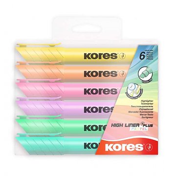 Popisovače pastelové Kores 6 ks