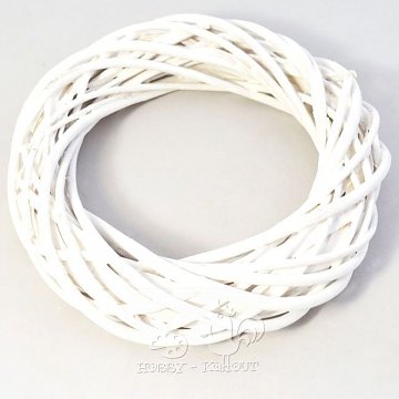 Věnec z proutí bílý 25 cm