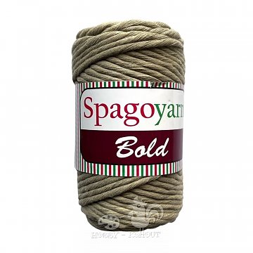 Příze Bold, bavlna na rozčesávání 75 m - khaki sv.