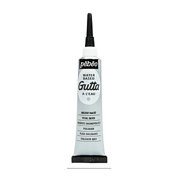 Kontury na hedvábí a textil Setasilk 20 ml - stříbrná