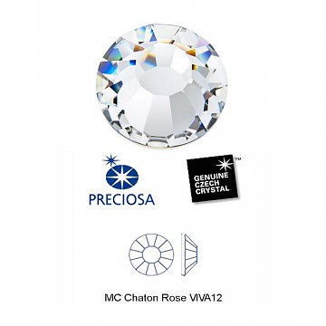 24 ks Nažehlovací šatony Preciosa Viva12 / 4,5 mm
