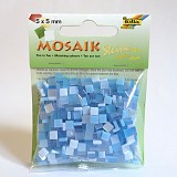 Mozaika plastová  0,5 x 0,5 cm - modrá, poslední 1 ks