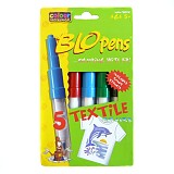 Foukací fixy na textil 5 ks