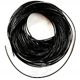 Kůže kulatá tl. 1,5 mm - černá 1 m