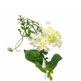 Dekorace - kalina větvička 30 cm bílá