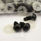 Oči bezpečnostní kulaté černé 10 mm / 2 ks