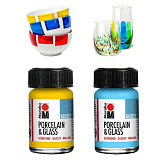 Barvy na porcelán a sklo Marabu - sortiment: