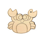 Dekorace dřevo k vymalování - Krab 6 cm