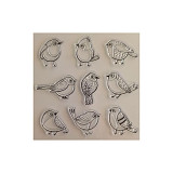 Razítko silikon 14x14 cm Ptáčci