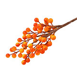 Dekorace - bobule oranžové větvička 32 cm