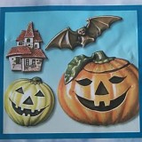 Forma plastová - Halloween, dýně, netopýr