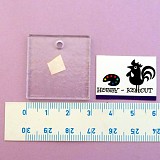 Sklíčka - ČTVEREC 3x3 cm, poslední 1 ks