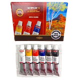 Akrylové barvy Koh-i-noor sada 6 x 16 ml