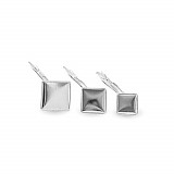 Náušnice lůžko pár - čtverec na koso 12x12mm, doprodej
