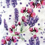 Ubrousek na decoupage - vzor 0113 levandule, máky, poslední 1 kus