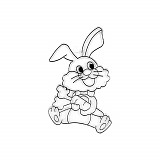 Plastová předloha králík s mrkví
