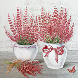 Ubrousek na decoupage - vzor 0118 levandule, dvě vázy