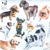 Ubrousek na decoupage - vzor 3903 pejsci mix