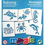 Šablony papírové - 6 ks Mořská zvířata
