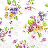 Ubrousek na decoupage - vzor 0701 kytky jemné