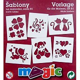 Šablony papírové - 6 ks Láska