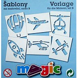 Šablony papírové - 6 ks Letadla