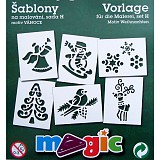 Šablony papírové - 6 ks Vánoce