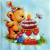 Ubrousek na decoupage - vzor 3705 medvěd