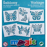 Šablony papírové - 6 ks Motýli