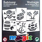 Šablony papírové - 6 ks Piráti
