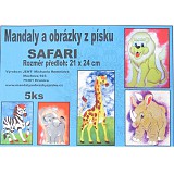 Obrázky z písku 5 ks - Zvířata safari